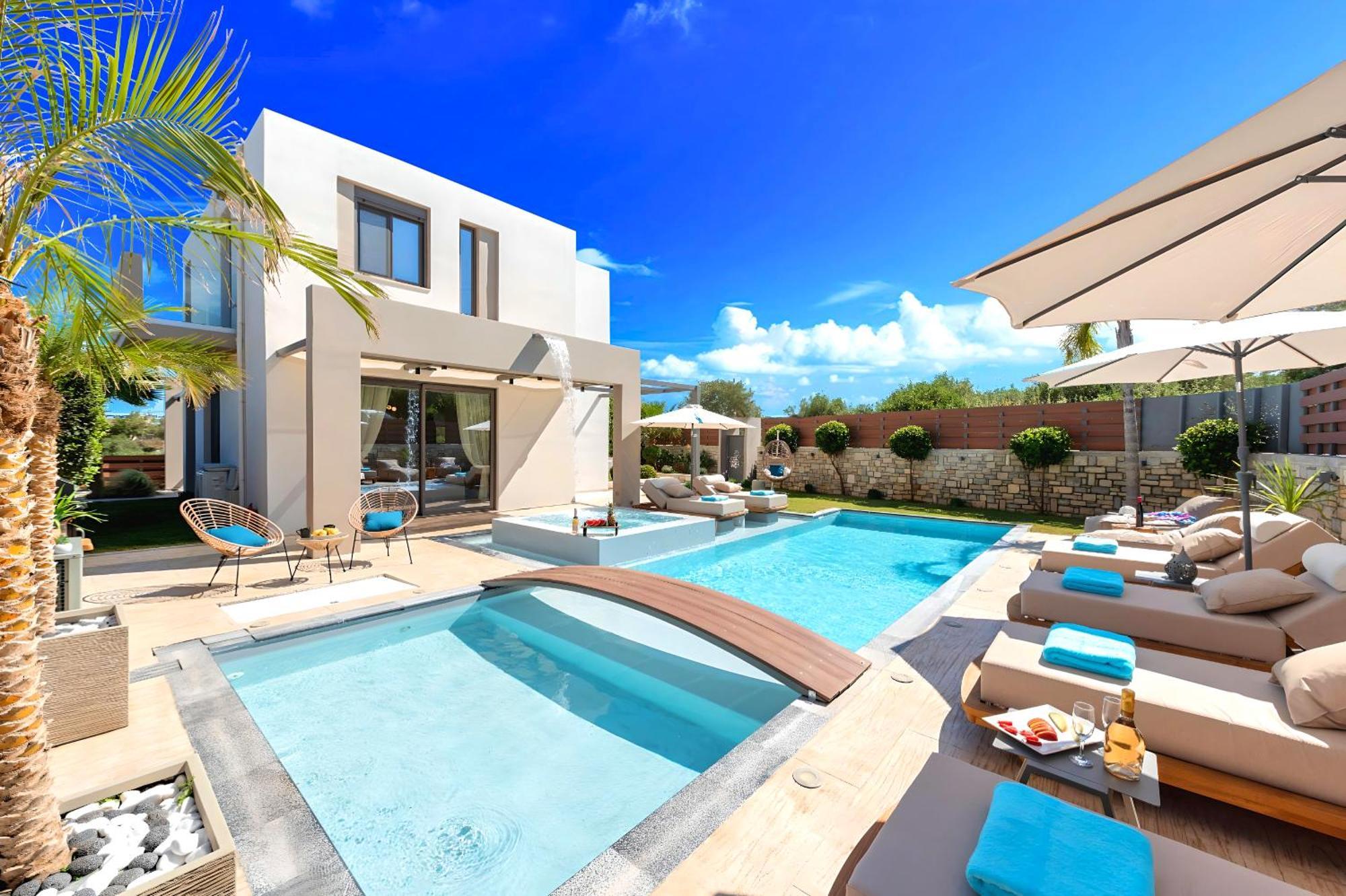 Minoas Villas Heated Pool Kournas Екстер'єр фото