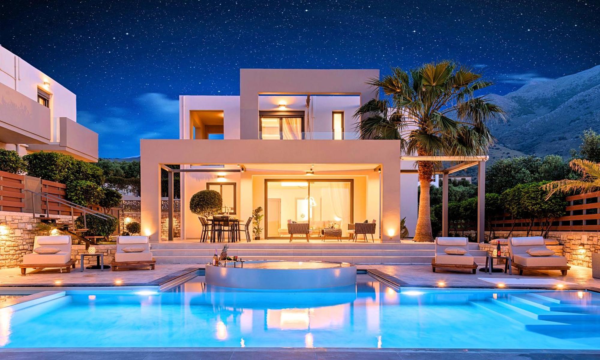 Minoas Villas Heated Pool Kournas Екстер'єр фото