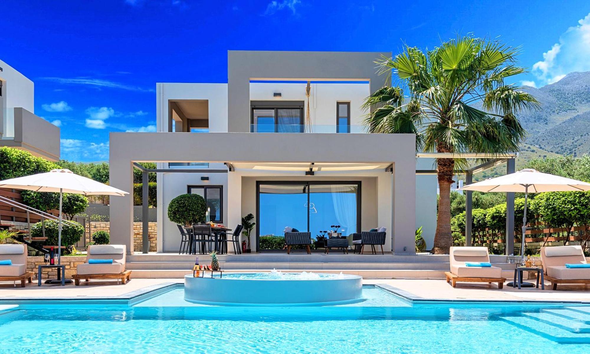 Minoas Villas Heated Pool Kournas Екстер'єр фото